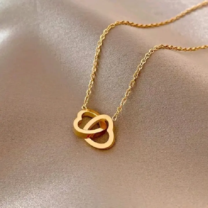 Kalung Titanium Wanita Love emas Rantai Nuri 99%Authentic Premium Import Gold Hitam Perhiasan 0
