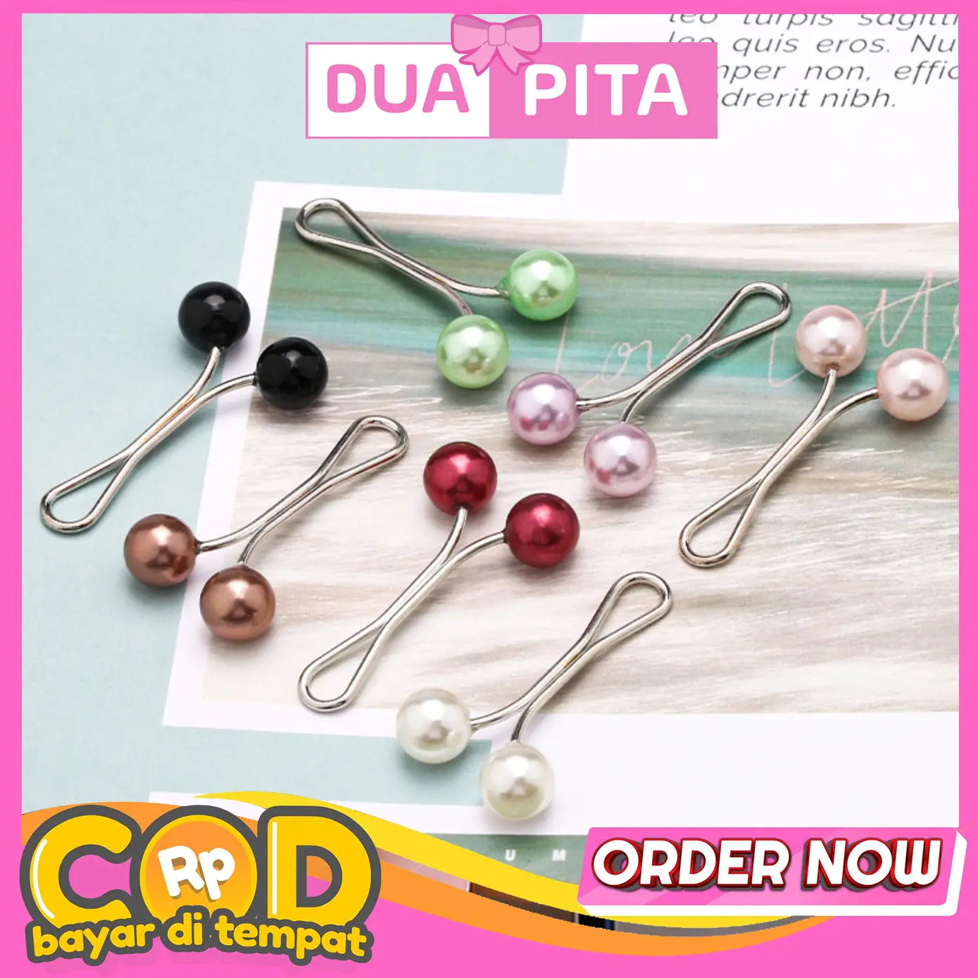 SR111 Tuspin Hijab 10 Pcs Anti Slip Bros Pengait Jilbab Aksesoris Syal Selendang