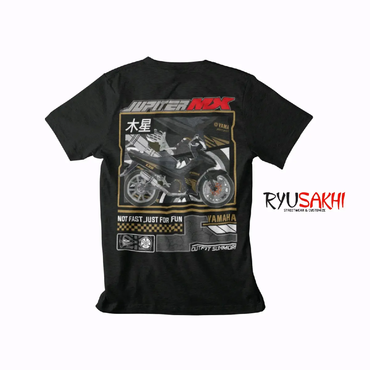 KAOS DISTRO JUPITER MX NEW 135 KAOS MOTOR SUNMORI NJMX KOMOROD T-Shirt
