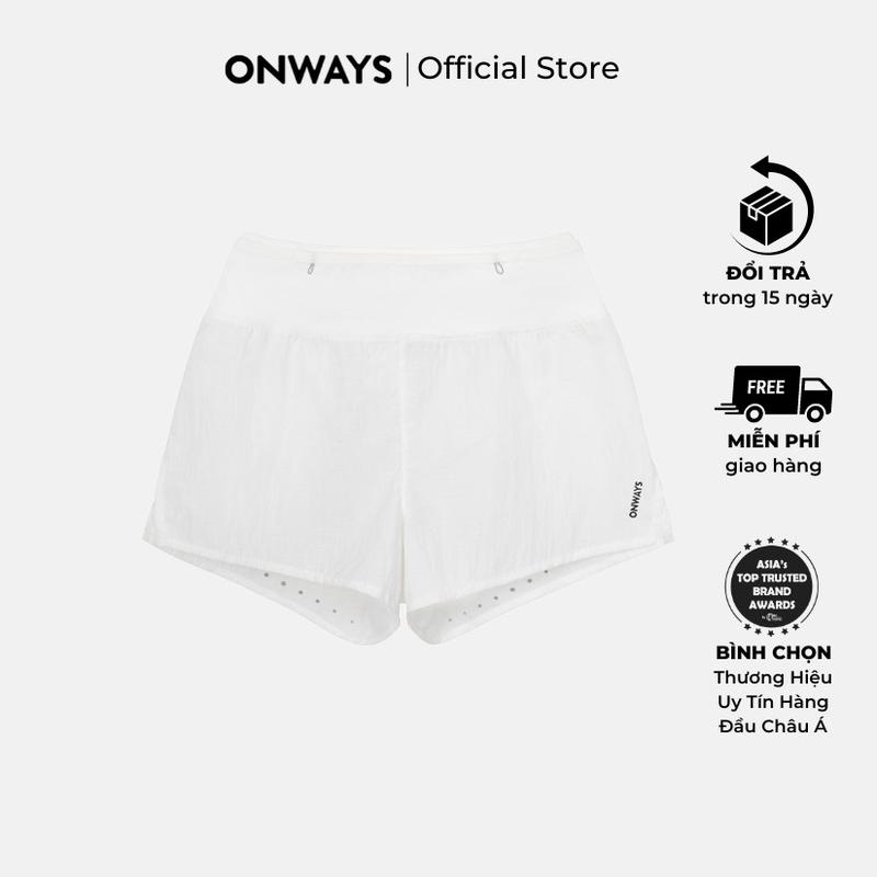 ONWAYS Quần Short Thể Thao Nam Chạy Bộ Lưng Thun, Xẻ Lai Cao, Mỏng Nhẹ VISION RUNNING M4182