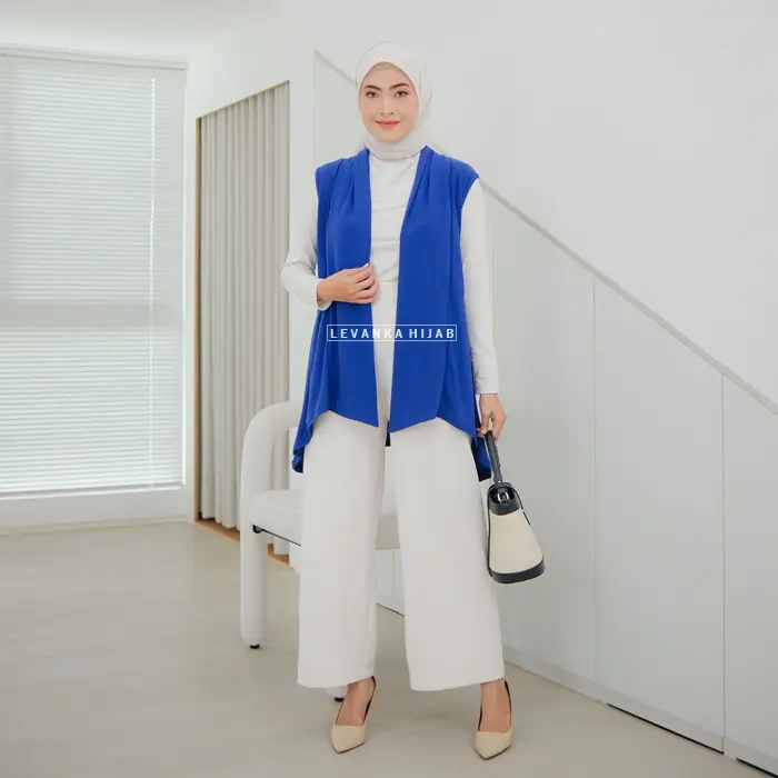Outer Pendek / Kardigan Rompi Wanita Bahan Jersey Korea / Atasan Outer Basic Tanpa Lengan - CCa Cardigan Muslim Wanita Berhijab