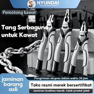 Hyundai Tang Rahang Datar Crimping Multifungsi Industri Tang Diagonal 6inch Tang Kawat Baja 8inci Tang Hidung Runcing