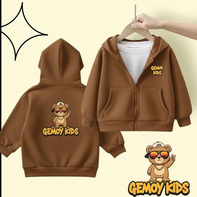 sweater Hoodie Zipper anak gemoy kids usia3-8 tahun  Fashion Style