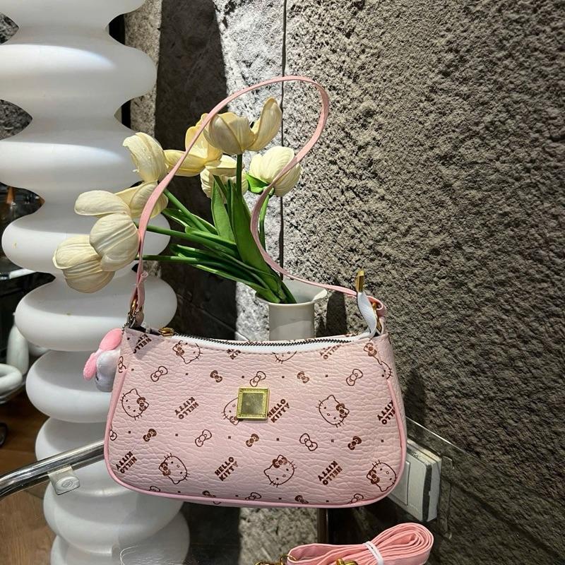 (Deal Mở Bán ) Túi Cầm Tay Đeo Vai Đeo Chéo Hoạ Tiết Kitty Dễ Thương A987 Hoa Sữa Shop