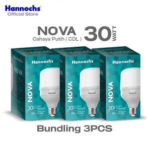 Hannochs Lampu Bohlam LED Nova 30W Cahaya Putih ( PAKET 3pcs ) - Garansi 1 Tahun