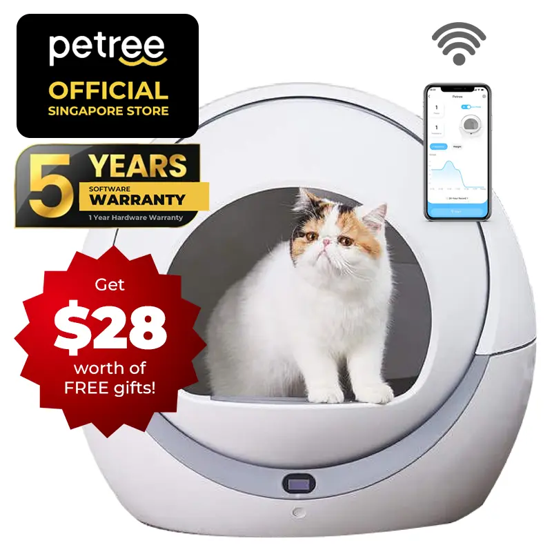 Petree Gen 1 Automatic Cat Litter Box ( 5 Years Local Warranty + Singapore Safety Mark )