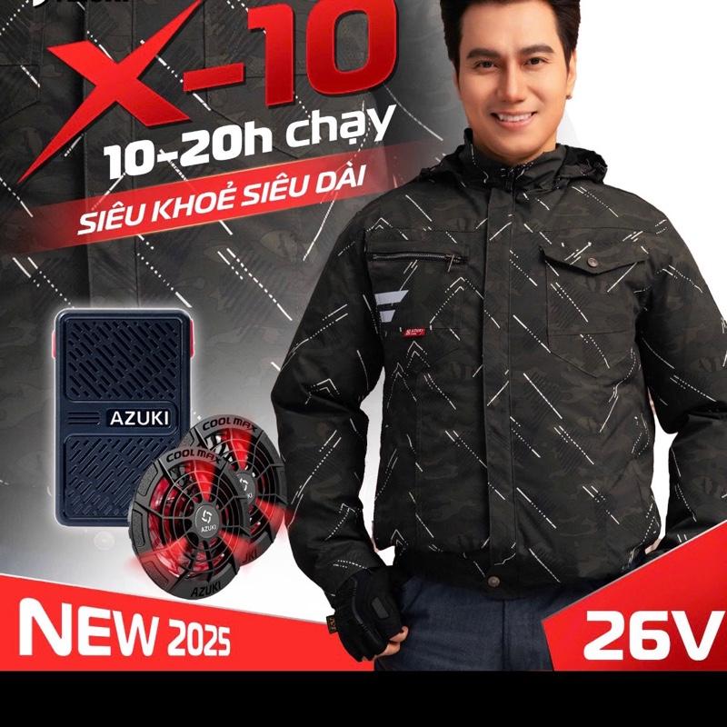  AZUKI Áo Điều Hòa EX10 Mới Nhất 2025 Pin Li-Polymer 24000mAh 26V Chạy 18h Tặng Đá Khô Bảo Hành 12 Tháng Siêu Khoẻ Siêu Dài 