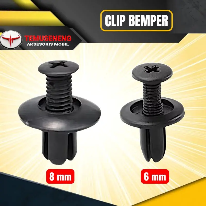 KLIP KANCING BEMPER MOBIL 6MM 8MM CLIP BUMPER FENDER GRILL KAP SPAKBOR MOBIL INNER LINER CAR baut Mesin
