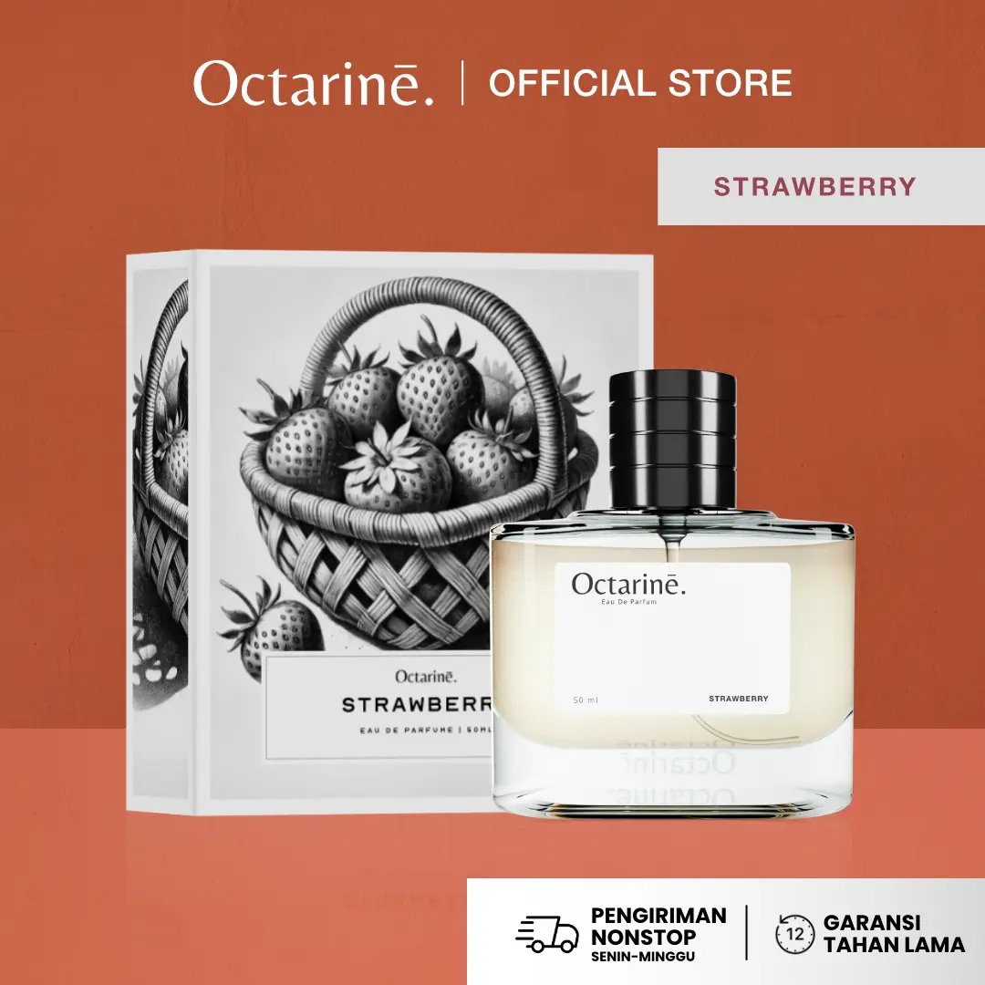 Octarine - STRAWBERRY Parfum Garansi Tahan Lama Aroma Fresh Fruity