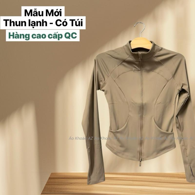   Form Nhỏ - Tăng size - Có 2 Túi Ngoài   36-70kg  Áo Khoác Nữ Tập Gym Yoga HÀNG QC LOẠI 1 . Áo Khoác Ko Nón Thun Lạnh  TT-Có Túi . Áo Khoác Nữ Ko Nón Ôm Body Mẫu Mới  Đồng Sport Chạy Bộ  