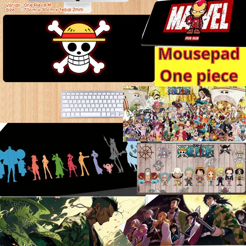 MOUSEPAD ONE PIECE DEMON SLAYER TOTORO SUPERHERO GAMER PREMIUM MOUSE PAD ONEPIECE PANJANG | LARGE KEYBOARD PAD | GAMING MOUSE PAD | MOUSE PAD MOTIF ANIME CAPTAIN AMERIKA MARVEL GHIBLI ANTI SLIP ACCESORIES HIASAN LAPTOP KOMPUTER
