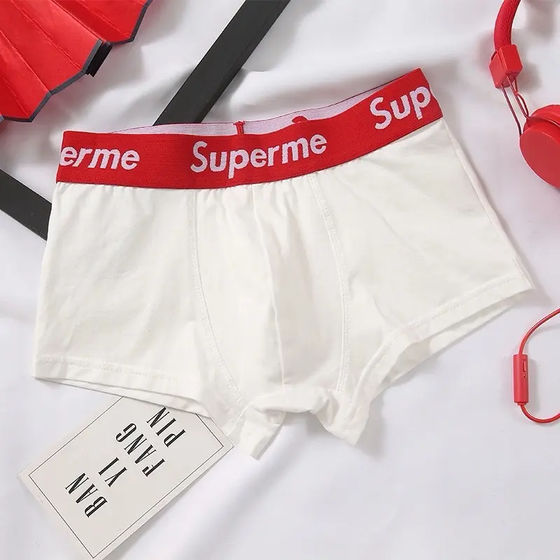 Hộp 4 chiếc Quần lót nam , quần sịp nam boxer, sịp đùi nam chất liệu Thun lạnh thoáng mát kháng khuẩn SUP underwearmen ( Đỏ đen trắng xám) 4