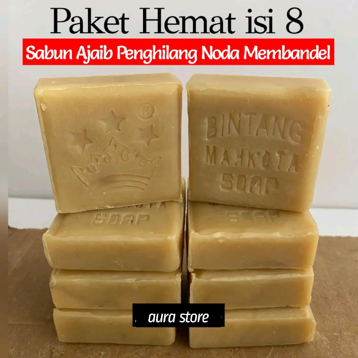 (PAKET HEMAT ISI 8) Sabun Cuci Viral Bintang Mahkota Sabun Ajaib penghilang dan Pembersih noda membandel pada pakaian baju tas sepatu