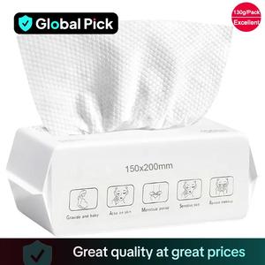 Disposable Face Towel, 100/200/400pcs Dry & Wet Use Facial Cleansing Towels, Double-sided Design Makeup Removal Wipes