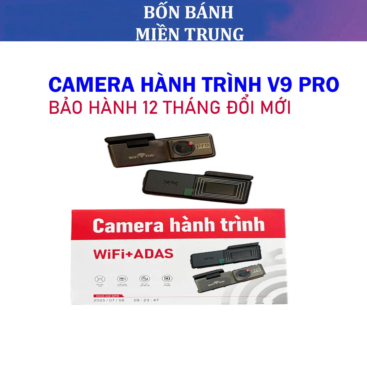 Camera Hành Trình Ô Tô V9PRO+, Nguồn USB, Bảo Hành 12 Tháng