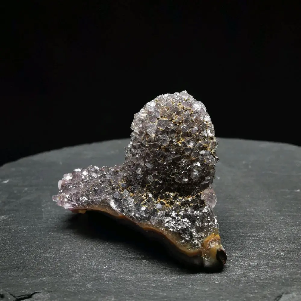 Natural Amethyst Dome Shaped Rosette Crystal On Matrix