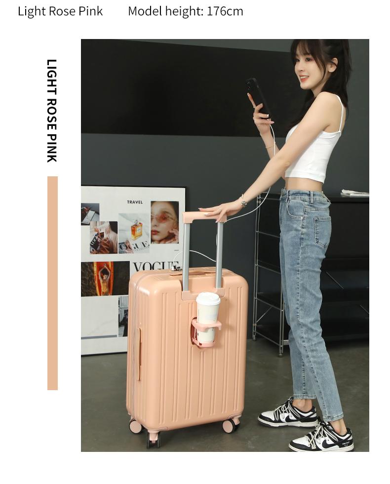 Product Introduction of Multifunctional suitcase 18-Inch Front Open Towing Bag with USB Charging and TSA Customs Lock - Portable Business Travel and Students' Case Can board without checking 19