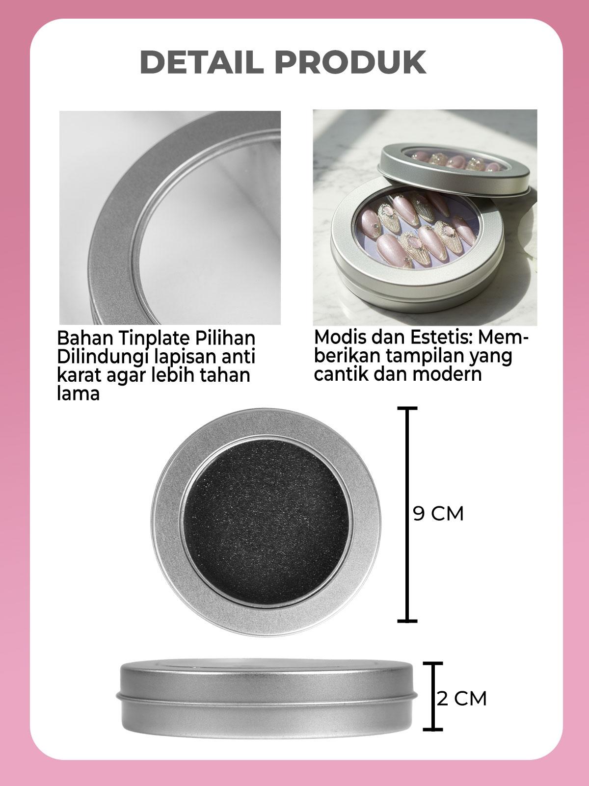 KUKULUXE 3D Nail Art – Press On Nails Premium 4 Varian ( Black Butterfly, Cool Black Mary, Falling Sakura Thoughts, Green Wave Greyhound )