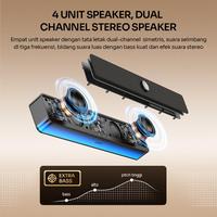 Gambar ROBOT RB280 Speaker Soundbar Komputer Desktop Wireless Bluetooth 6.0 Musik Full RGB 7 Mode Lampu Stereo Extra Bass Daya 20W Tahan Up to 8 Jam Micro SD AUX USB Flashdisk - Garansi Resmi 1 Tahun dari bestdeal_NEW Kota Administrasi Jakarta Pusat 3 Tokopedia