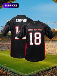 Camiseta de Football Americano para Hombre #18 Paul Crewe Mean Machine La Yarda Más Larga Película Estampado Cosido