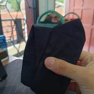 Dasi Hitam Panjang 125cm ospek kerja Katun regular tinggal pakai