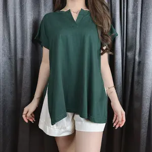 Baju Atasan Vneck Belah Samping Wanita