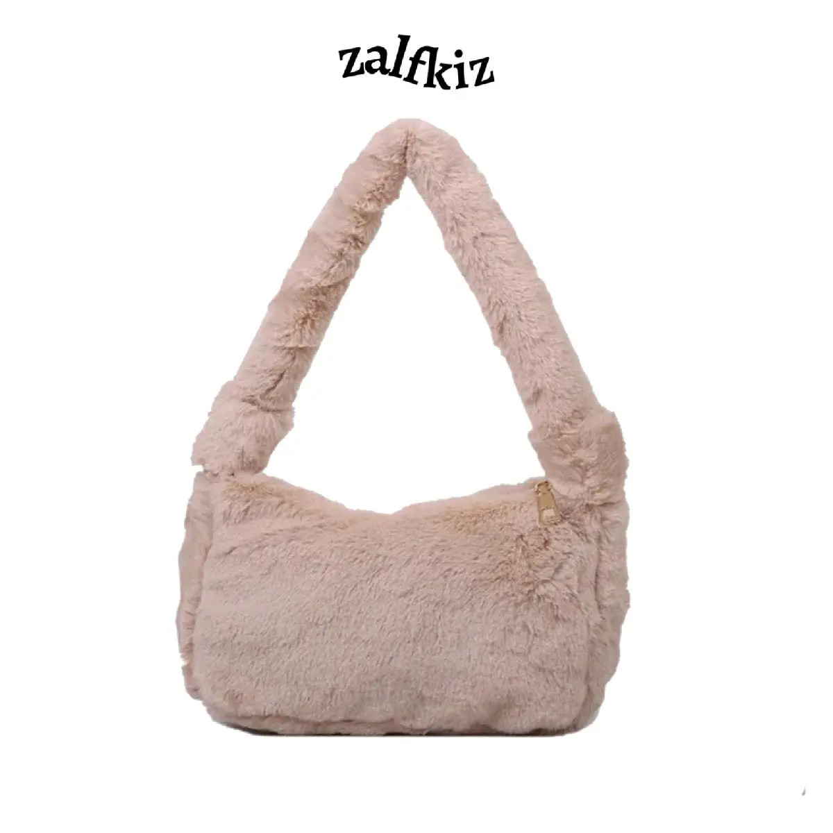 Tas Bulu Gemoy Shoulder Bag Tas Bahu Wanita Bulu Halus Korean Style Tas Selempang