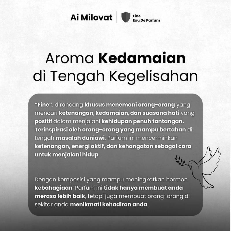 Ai MILOVAT Fine Eau de Perfume Single - Parfum Pria Unisex Wangi Aroma Manis Lembut Elegan Tahan Lama Parfume Fresh Aromatic 7