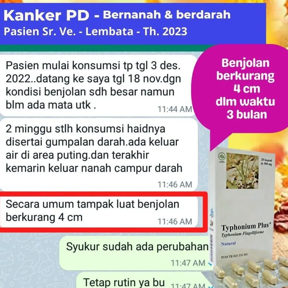 TYPHONIUM PLUS Obat Herbal Alami Kanker Tumor Miom Kista PCOS FAM