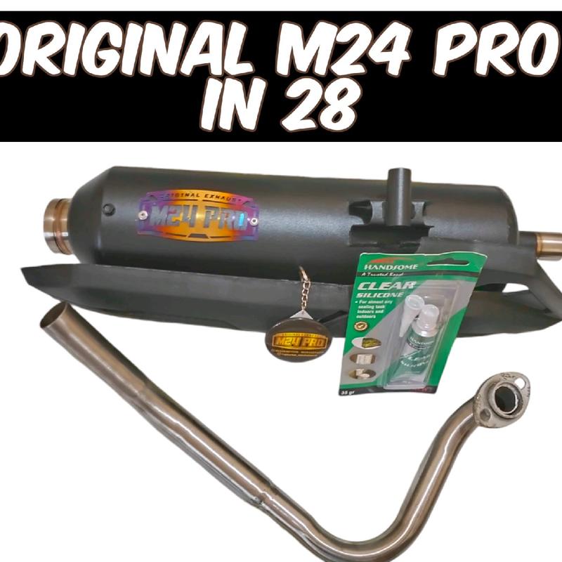 KNALPOT STANDAR RACING MONCONG SHIJIRO ORIGINAL M24 PRO INLET 28 RATA ALL METIK SARINGAN FULL SETENGAH DAN BORBORAN Motorcycle 2