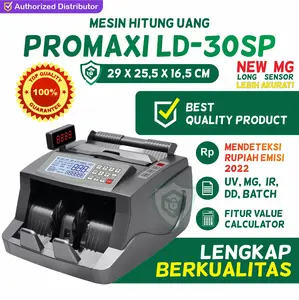Mesin Hitung Uang Bill Counter Penghitung Uang Promaxi LD30SP (UV, MG, IR, DD) IDR, USD, EURO
