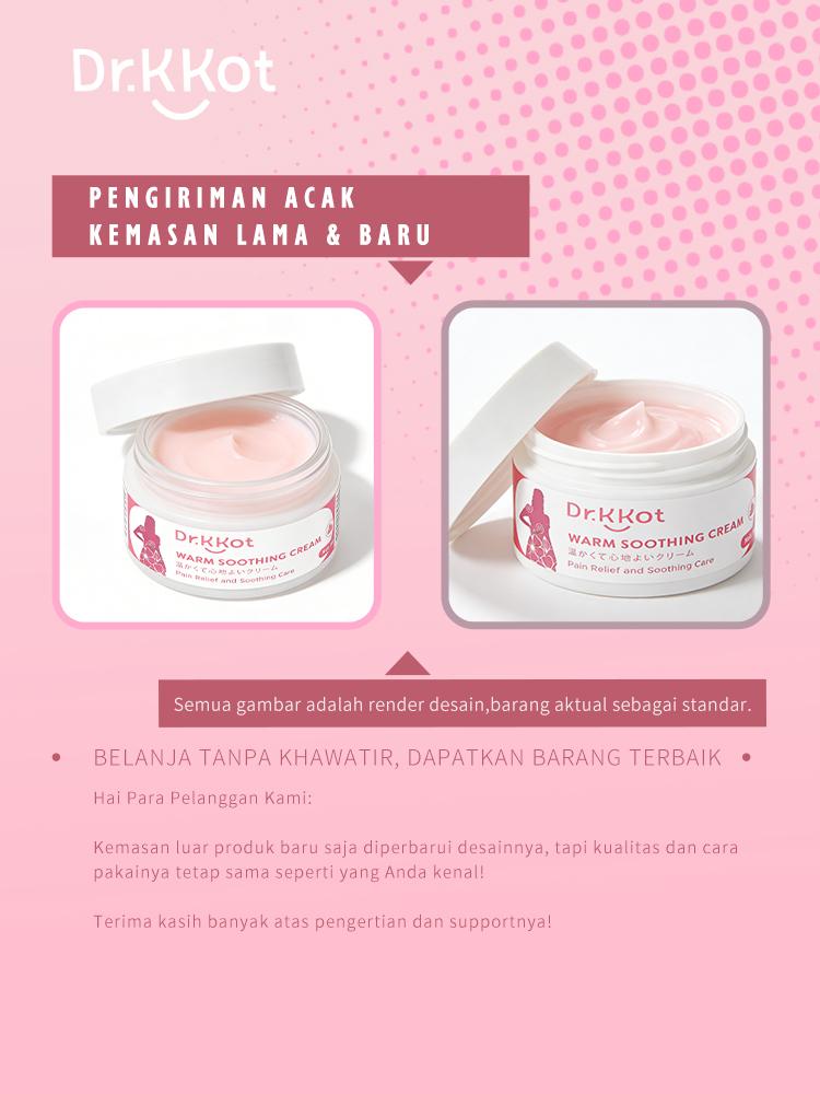 [BPOM COD] Dr.KKot Warm Soothing Cream Pereda Nyeri Haid, Hangat dan Nyaman di gunakan, Meringankan Kram Perut Karena Haid, Membantu Melancarkan Haid Tidak Teratur, 30g Praktis