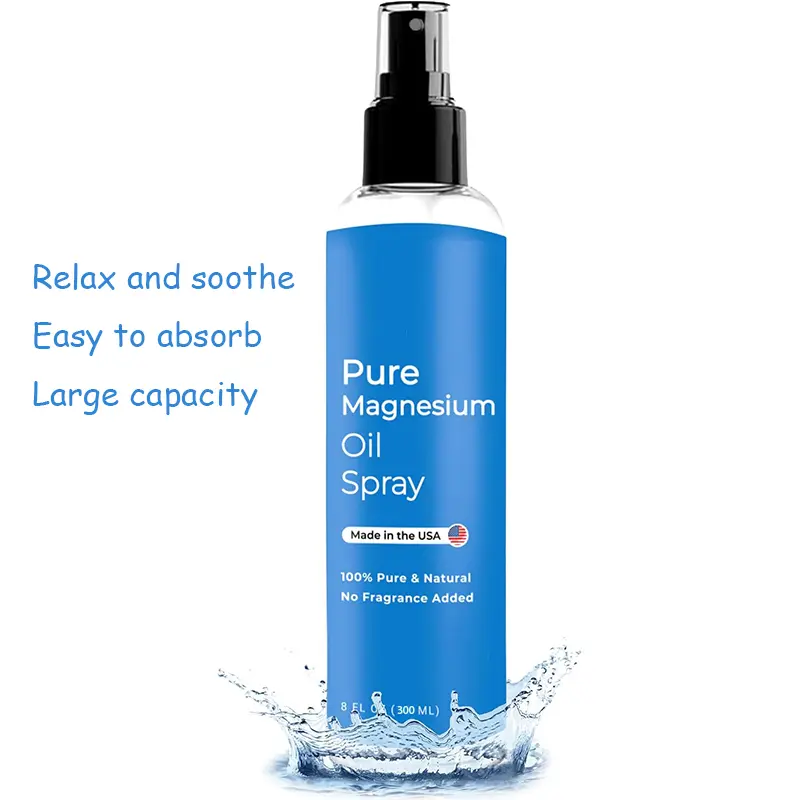 Pure Magnesium Oil Spray (300ml) USP Grade | Sourced from the Underground Permian Seabed Fast Absorption | Muscle Relaxation | Skin & Body Care Includes eBook for Wellness & Comfort
