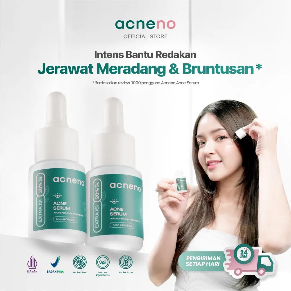[FLASH SALE] Dapat 2 | ACNENO - Serum Jerawat isi 12 ml | Serum Acne Untuk Semua Jenis Kulit