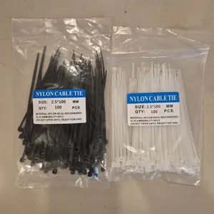 Kabel Ties 2.5x100mm isi 100pcs Nylon Cable Tie 10cm Insulock