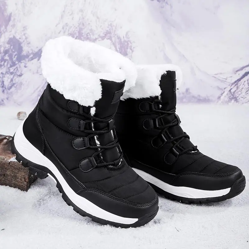 Super Warm Women Snow Boots Mid-Calf Winter Shoes For Women Warterproof Fur Boots Bottes Femme