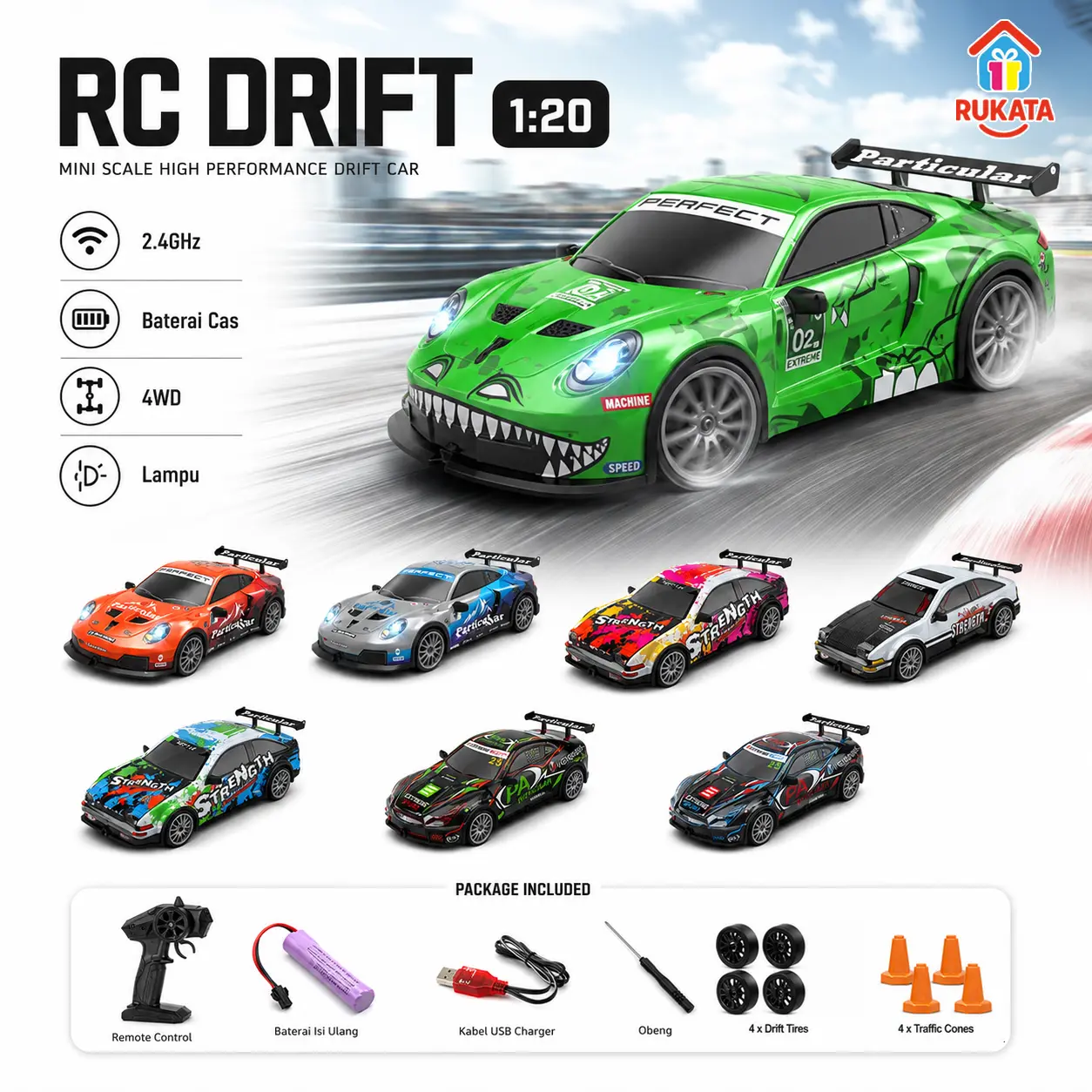 SNI Mainan Anak RC Drifting Fierce Racer