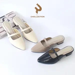 Melodi Sepatu Sandal Heels Wanita Mulez  sz 36-40Coklat Shoes
