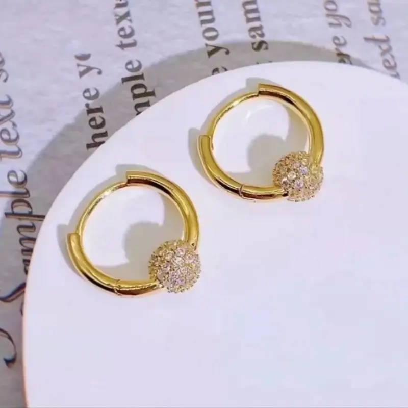 (Bebas beli 2 dapat bonus) A170 COD Anting bulat bola cakep titanium simple elegan wanita Korea 7