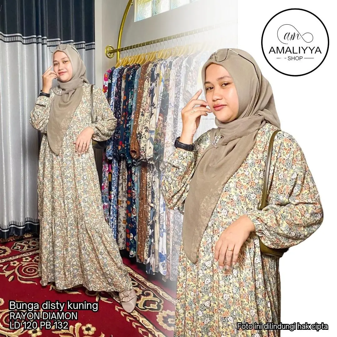 GAMIS RENIA TERBARU RAYON PREMIUM Diamond Lembut Muslim Wanita Dress Panjang Nyaman Formal atau non formal