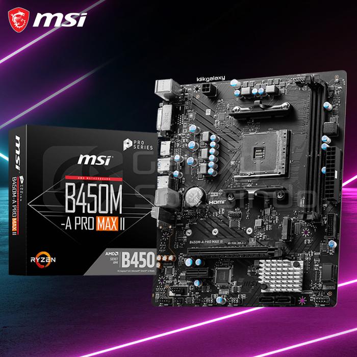 Gambar MSI B450M-A PRO MAX II - B450 AM4 DDR4 Motherboard dari GASOL SUMBERSARI Kota Malang Tokopedia