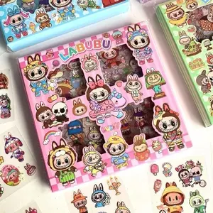 ( PAKET 2 BOX ) 200 Lembar Stiker Motif Kartun Korea Lucu Anti Air Dekorasi Handbook Scrapbook DIY