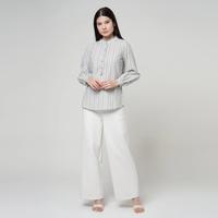 Gambar MCB Blouse Wanita Lengan Panjang Rimple Stripe Biru-Hijau Reg Big Size M-XXXXL | 55.5102125 - Biru-Hijau, L dari MCB CLOTHING Kab. Tulungagung 2 Tokopedia