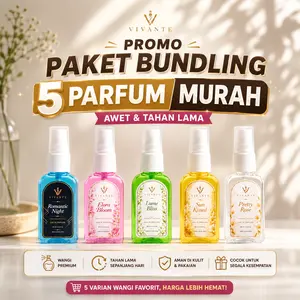 VIVANTE PARFUM MURAH AWET Segar Tahan Lama DAPAT 5 BOTOL 30ml Aroma  Cocok untuk Wanita dan Pria