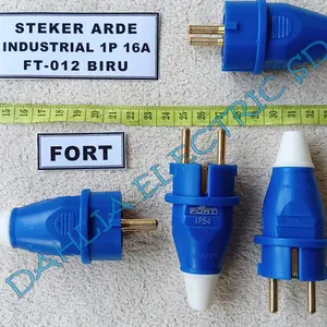 STEKER ARDE INDUSTRIAL 1P 16A FORT FT-012 BIRU