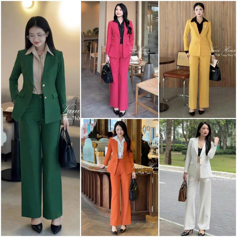 Bán chạy VANIHOUSE vest công sở TJ84 áo Vest From dài quần suông Nữ Women Top