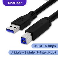 Gambar Kabel USB 3.0 Type A Male to B Male untuk Printer, HDD Docking, Monitor Hub - 1 Meter dari onefiber Kota Bandung 1 Tokopedia