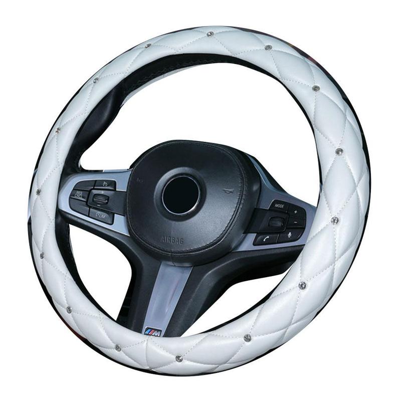 Product Introduction of 1pcs Leather Car Steering Wheel Cover Women Car Interior Decoration For All Season Universal K7O8 40
