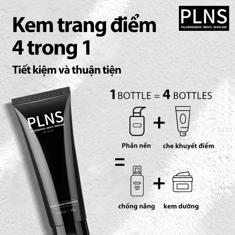 Kem Dưỡng Da Nam PLNS - Nâng Tông Tự Nhiên, Chống Nắng, Chống Nước, 50g [Thanh Toán Khi Nhận Hàng] 3