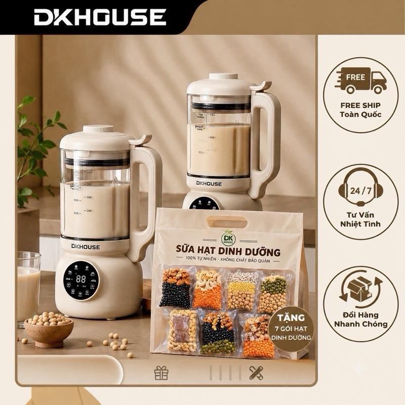 Máy Làm Sữa Hạt DKHOUSE Cối Thủy Tinh Bản Tiếng Việt Đa Chức Năng N